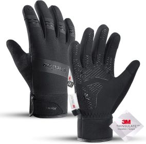 Winter Gloves for Men and Women, Touch Screen Warm Gloves, Waterproof & Windproof Thermal Gloves, Non-Slip Palm, Comfortable Lining, For Cycling