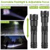 Tactical LED Flashlight Zoomable Rechargeable Search Light Torch 50000LM with 5Modes SOS Night Light For Night Walking Adventures