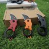 3PC EDC Small Folding Knife Wilderness Survival Adventure Multi-Purpose Knife Open Box Knife Open Express to Outdoor Rope Cutting Specialized Knife