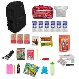 Keep-Me-Safe Children's 72 Hour Survival Kit: Color Options Available | No Masks (Color: Purple)