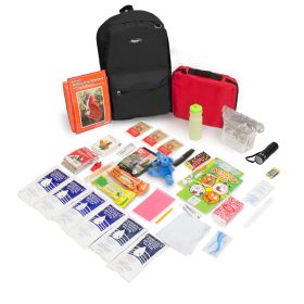 Keep-Me-Safe Children's 72 Hour Survival Kit: Color Options Available | No Masks (Color: Red)