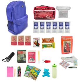 Keep-Me-Safe Children's 72 Hour Survival Kit: Color Options Available | No Masks (Color: Black)