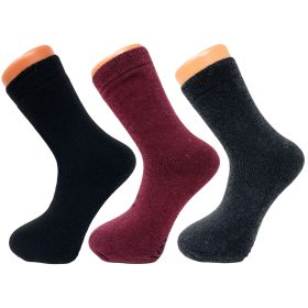 Women Thermal Winter Socks Soft and Cozy Thick Casual Crew Wool Socks 3 Pairs (Style: Style 5)